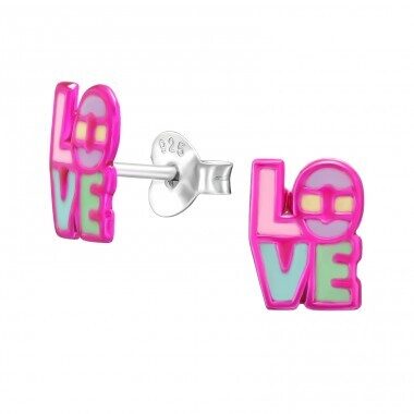 Sudraba auskari "LOVE"