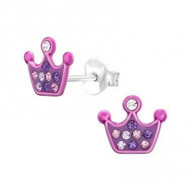 Sudraba auskari "CROWN"