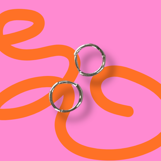 Sudraba krāsā "Pure Loop" medicīniskie auskari