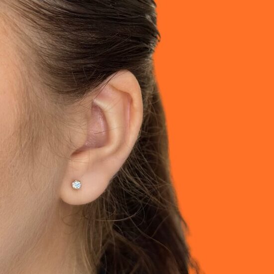 Medicīniskie zelta auskari "Sunbeam Studs" 