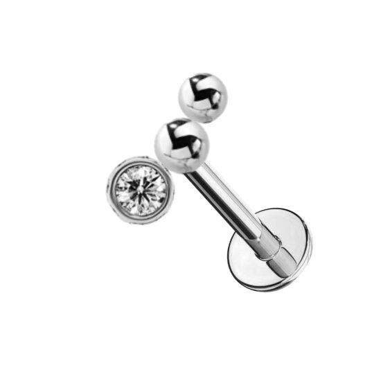 Labrets titāna "VELORA" sudraba krāsā