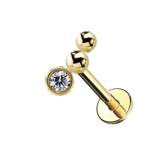 Labrets titāna "VELORA" zelta krāsā