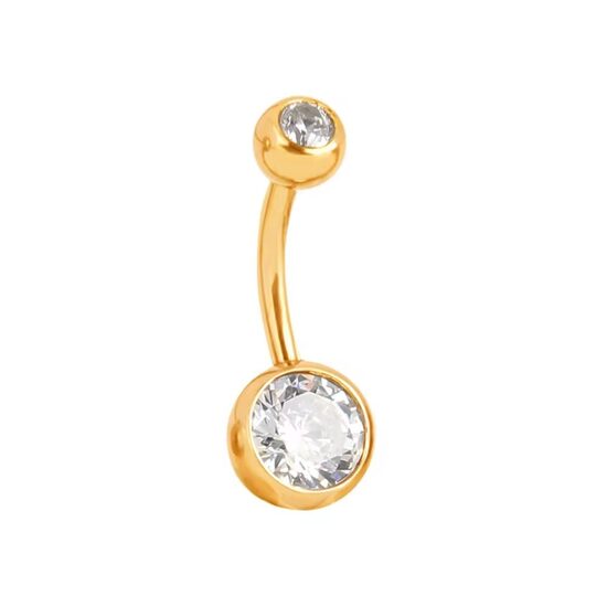 Nabas pīrsings titāna "GLOW" zelta krāsā