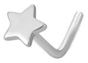 Nostril pīrsings titāna "STELLA" sudraba krāsā