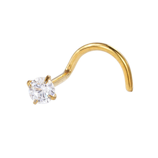 Nostril pīrsings titāna "GLIMMER" zelta krāsā