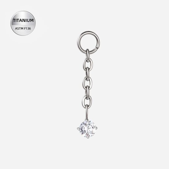 Pīrsinga ķēdīte "BLING" sudraba krāsā