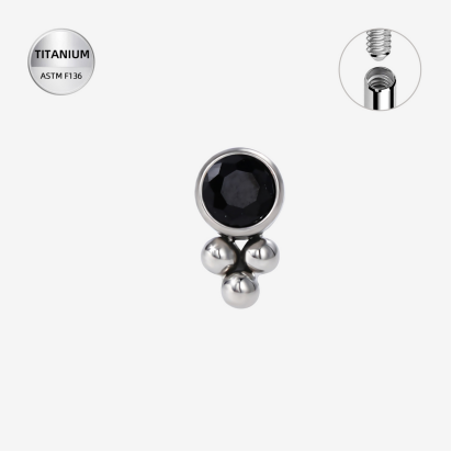 Labrets titāna "EVE" sudraba krāsā