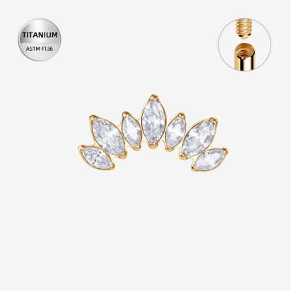 Labrets titāna "ARCADIA" zelta krāsā