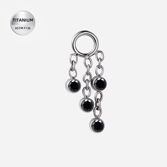 Pīrsinga ķēdīte "RAINFALL" sudraba krāsā