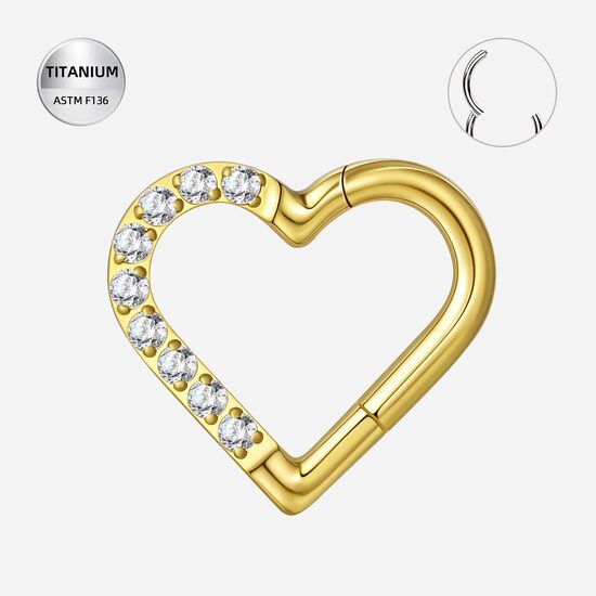 Riņķītis titāna "LOVER" zelta krāsā