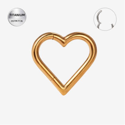 Riņķītis titāna "LOVE" zelta krāsā