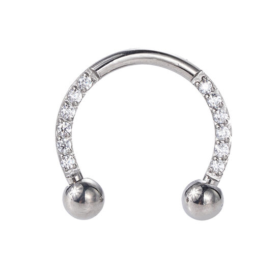 Circular barbell titāna "BRIGHT" sudraba krāsā